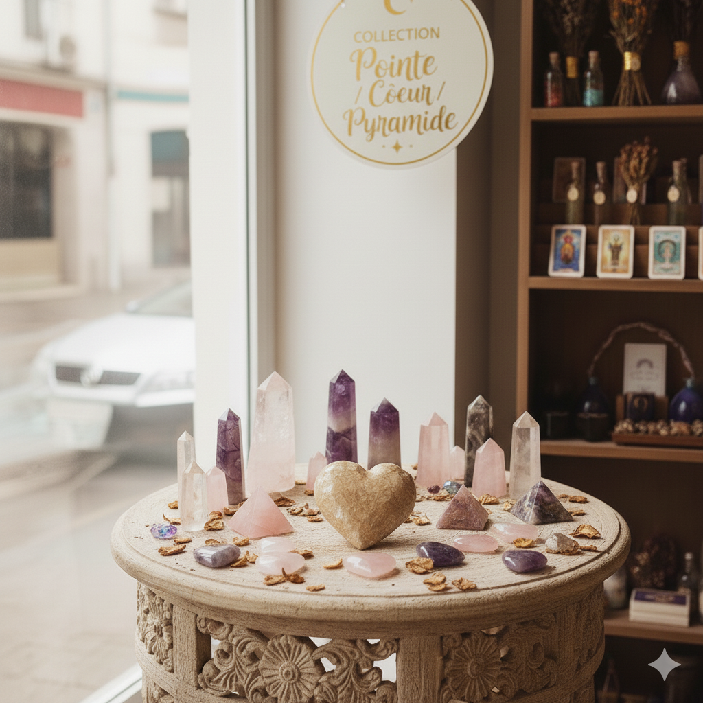Pointe/cœur/pyramide