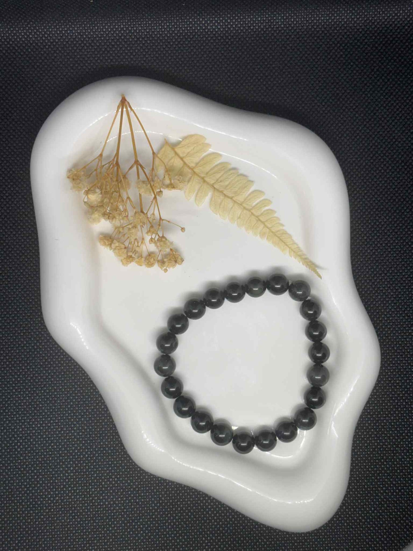 Bracelet en Obsidienne Noire Dorée – Protection & Énergie Dynamique