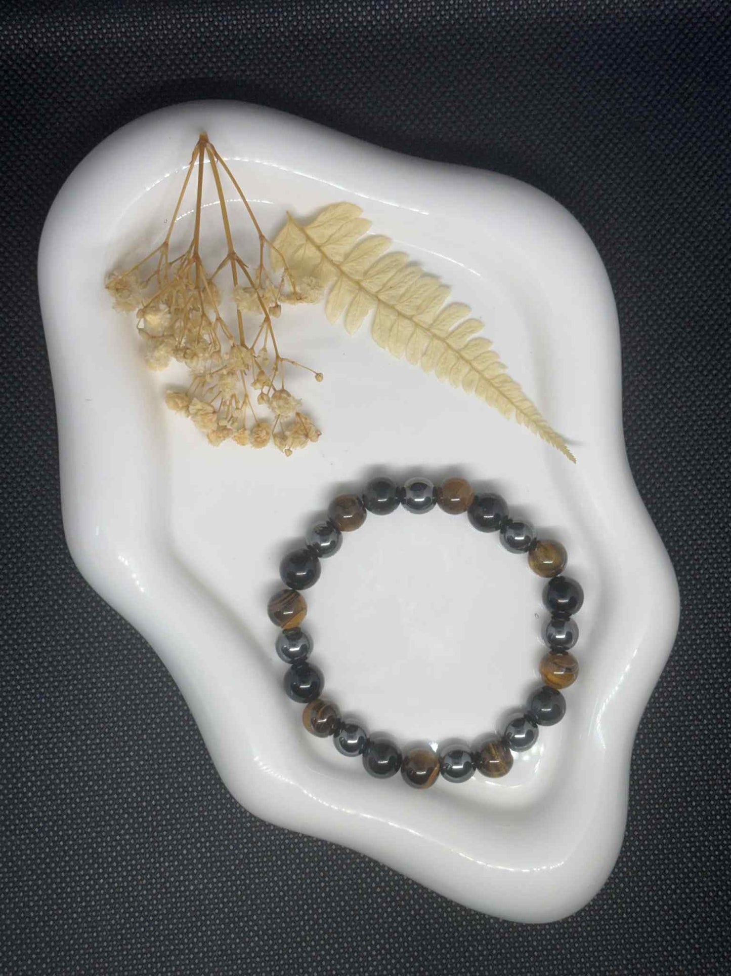 Bracelet Obsidienne noire, Œil de Tigre & Hématite – Protection & Ancrage